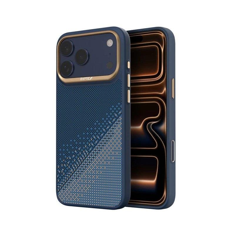 Funda para móvil Raptic Dual Serenity Fibra de Aramida Verde para iPhone 17 Pro