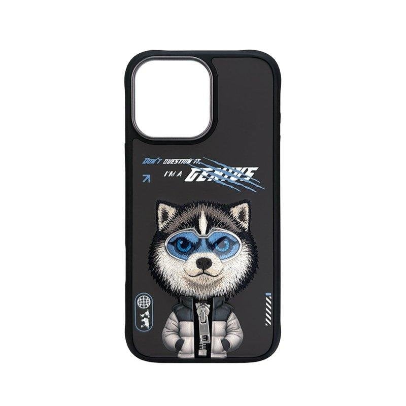Funda para móvil Nimmy Husky Cool & Cute 3D Bordada para iPhone 16 Pro