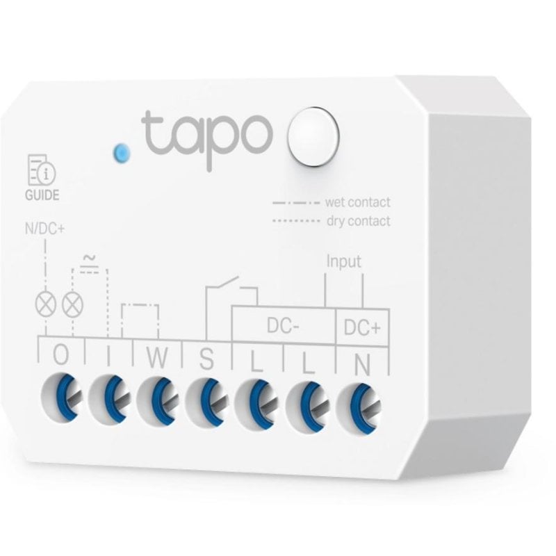 Relé Wi-Fi TP-Link TAPO S110E 7 canales Control iluminación Empotrable