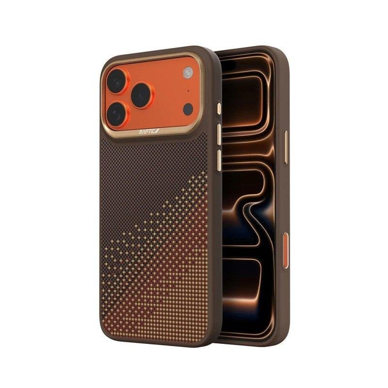 Funda para móvil Raptic Dual Fibra de Aramida Serenity Amber para iPhone 17 Pro