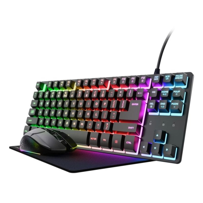 Toetsenbord TRUST GXT 794 3-in-1 gaming bedraad LED RGB QWERTY Spaans