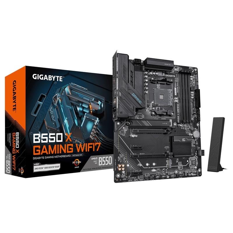 Motherboard Gigabyte B550M Gaming X AMD B550 AM4 DDR4 ATX WiFi 7 2.5GbE RGB