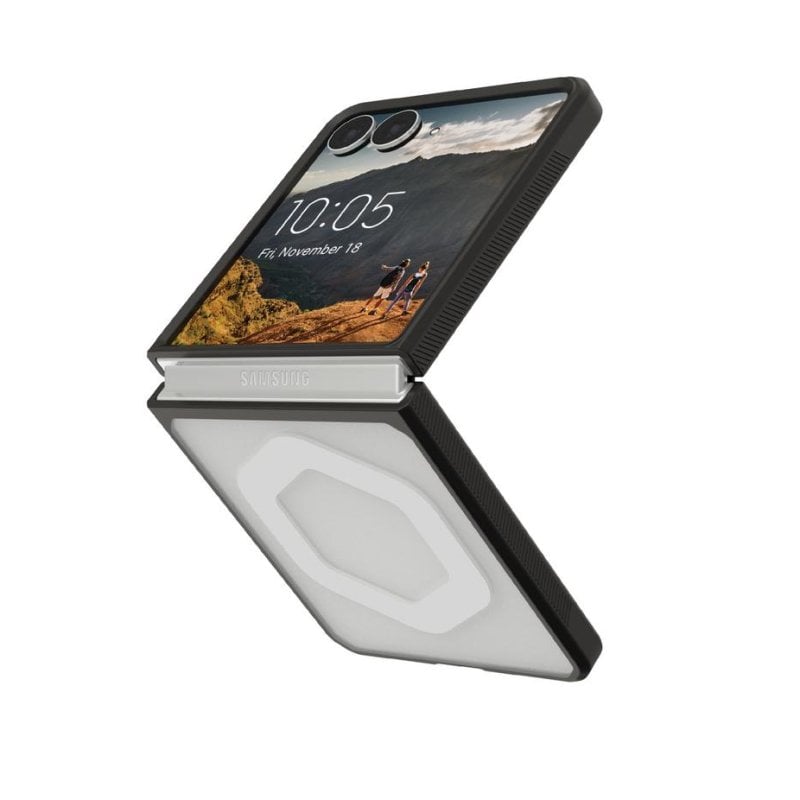 Funda para móvil Urban Armor Gear Cover Polycarbonate blanca y negra para Galaxy Z Flip8