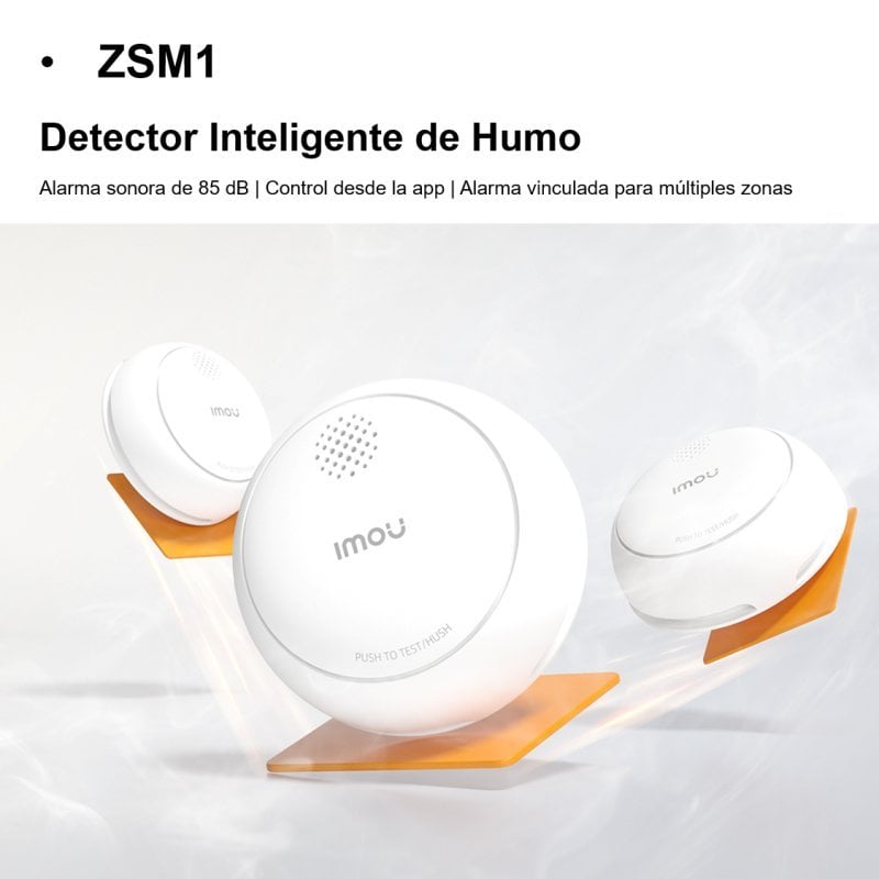 Detector de Humo IMOU ZSM1 Zigbee Inteligente Alarma App Batería Larga