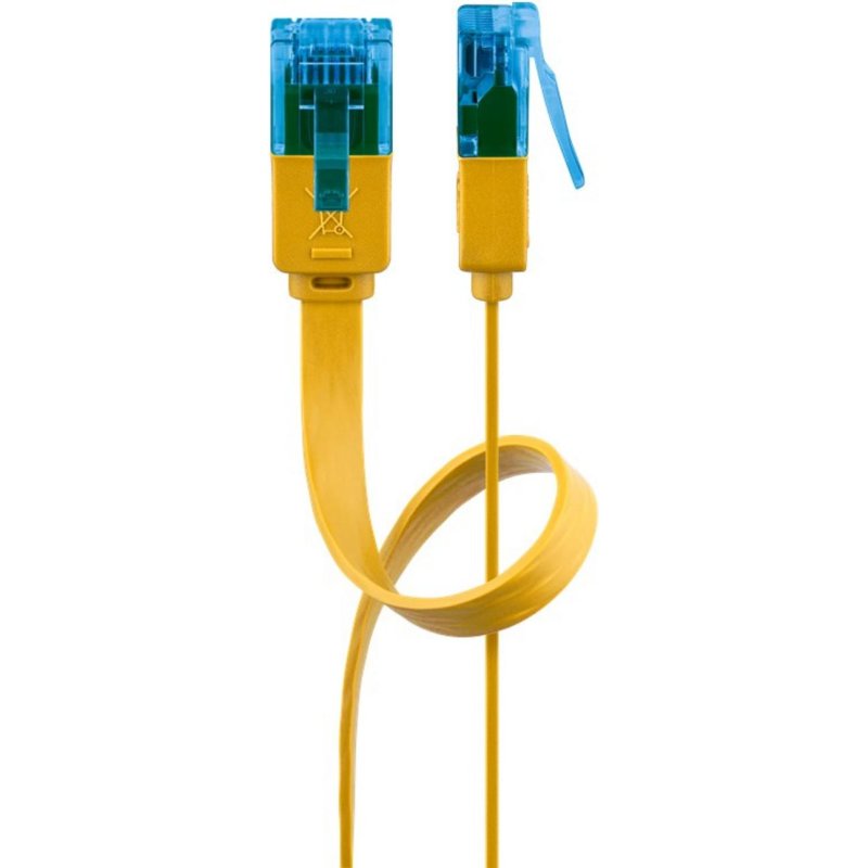 Cable de red Goobay Cat6a U/UTP 2 metros RJ-45 Amarillo