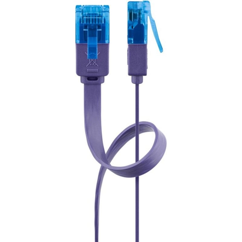 Cable de red Cat6a UTP Goobay 0,5 m violeta