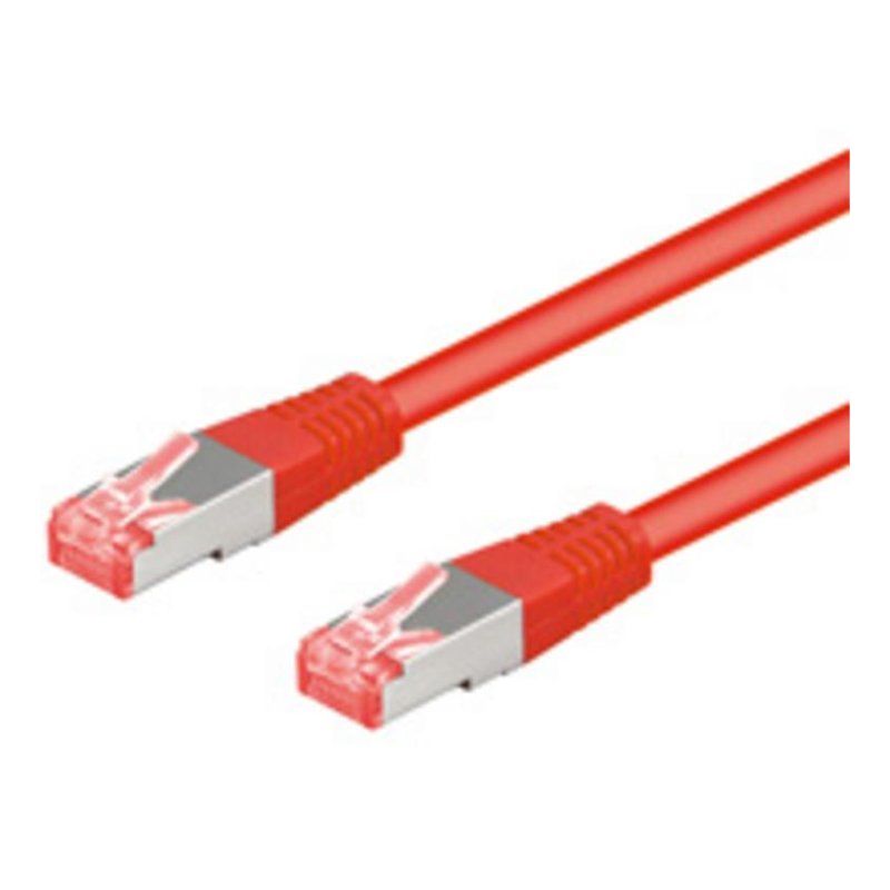 Cable de red Goobay Cat6a-1000 10m RJ45 Rojo