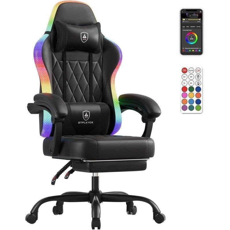 Sedia Gaming GTPLAYER LED RGB Tasca Posteriore Telecomando