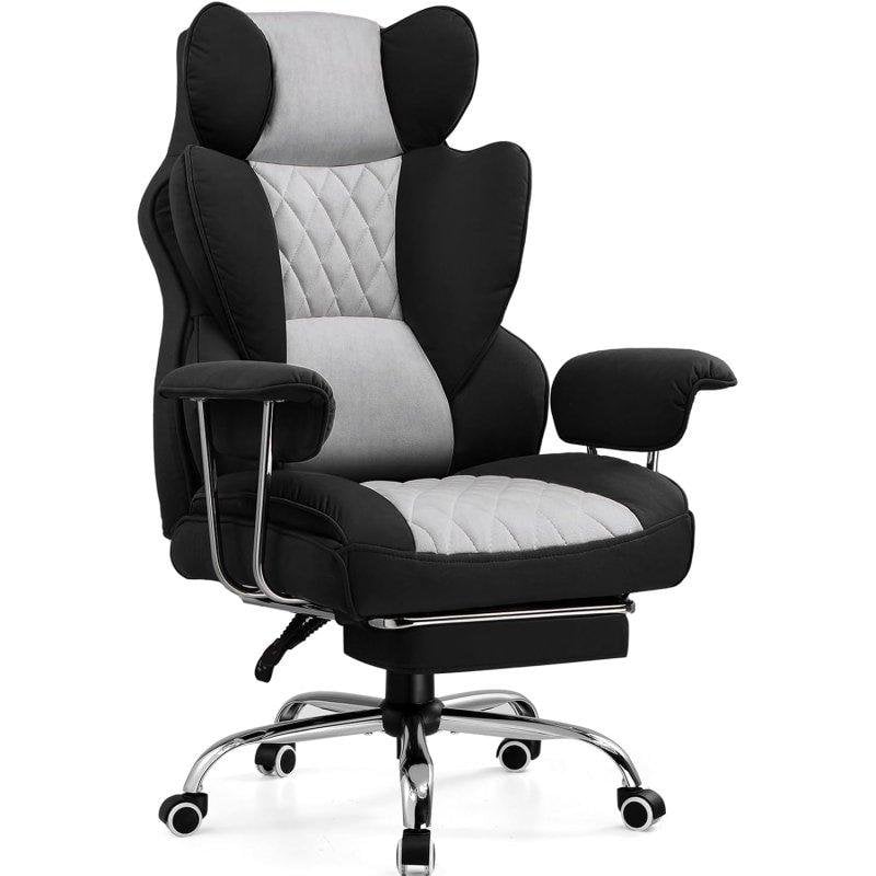 Silla gaming GTPLAYER con soporte lumbar de muelles y reposapiés ajustable