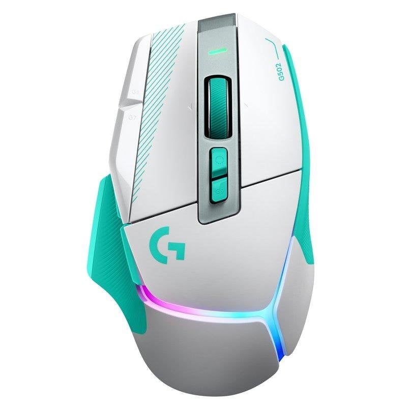 Ratón Logitech G502 X PLUS inalámbrico gaming 44000 DPI RGB LIGHTSPEED menta