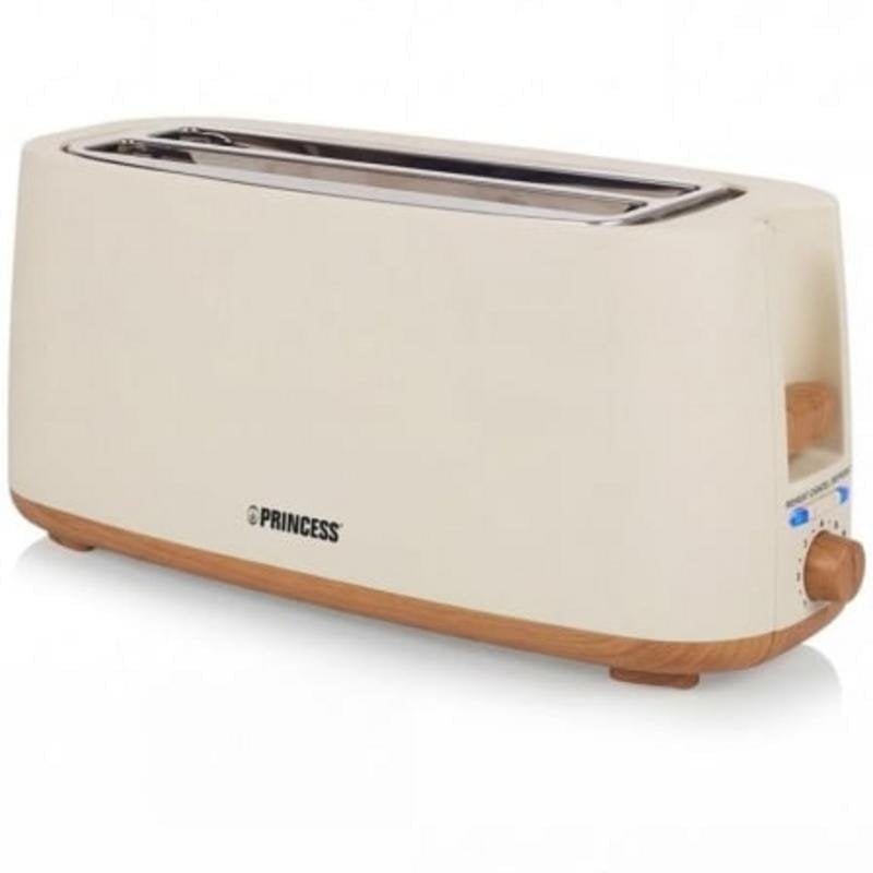 Broodrooster Princess 142411 2 lange sleuven 1400 W 7 bruiningsstanden Beige