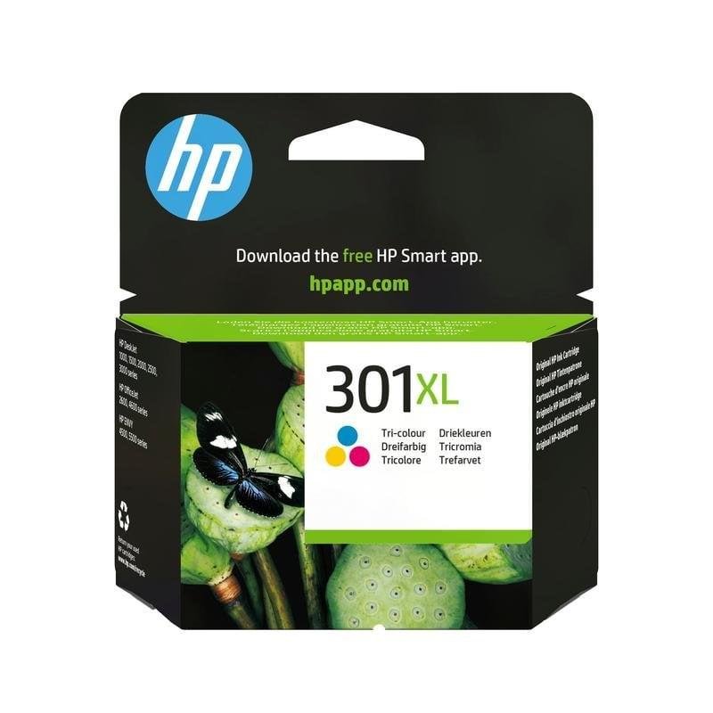 Cartucho de tinta HP 301XL Tricolor de alta capacidad