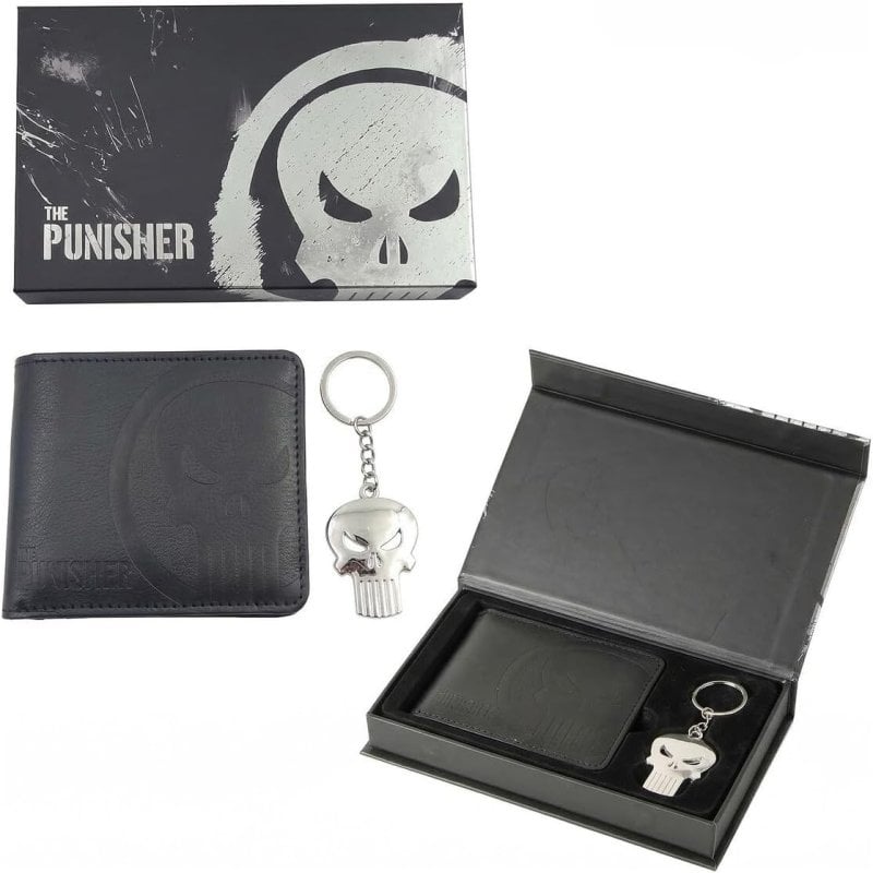 Set Regalo Cartera Y Llavero The Punisher Marvel El Castigador