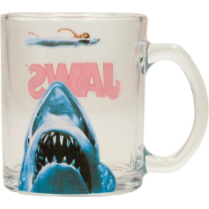 Taza De Cristal Jaws Tiburón Cerámica 315 Mls