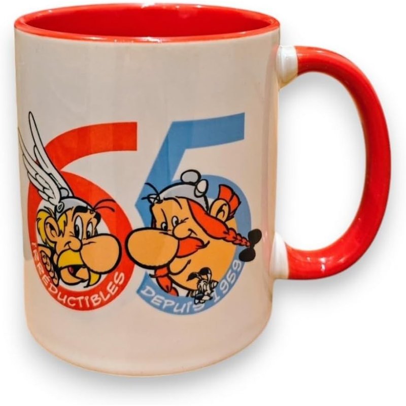 Taza Astérix 65 Aniversario Astérix Y Obélix Cerámica 320 Mls