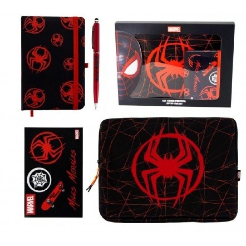 Set De Regalo Funda De Portátil Miles Morales Spider-man Marvel