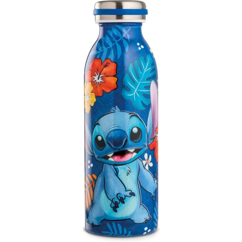Botella Térmica Con Bote Funda Stitch Lilo & Stitch Disney Acero Inoxidable 500 Mls