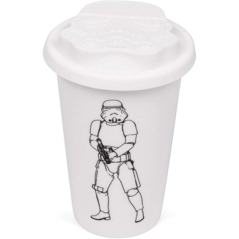 Vaso De Viaje Original Stormtrooper Star Wars Blanca Cerámica 275 Mls