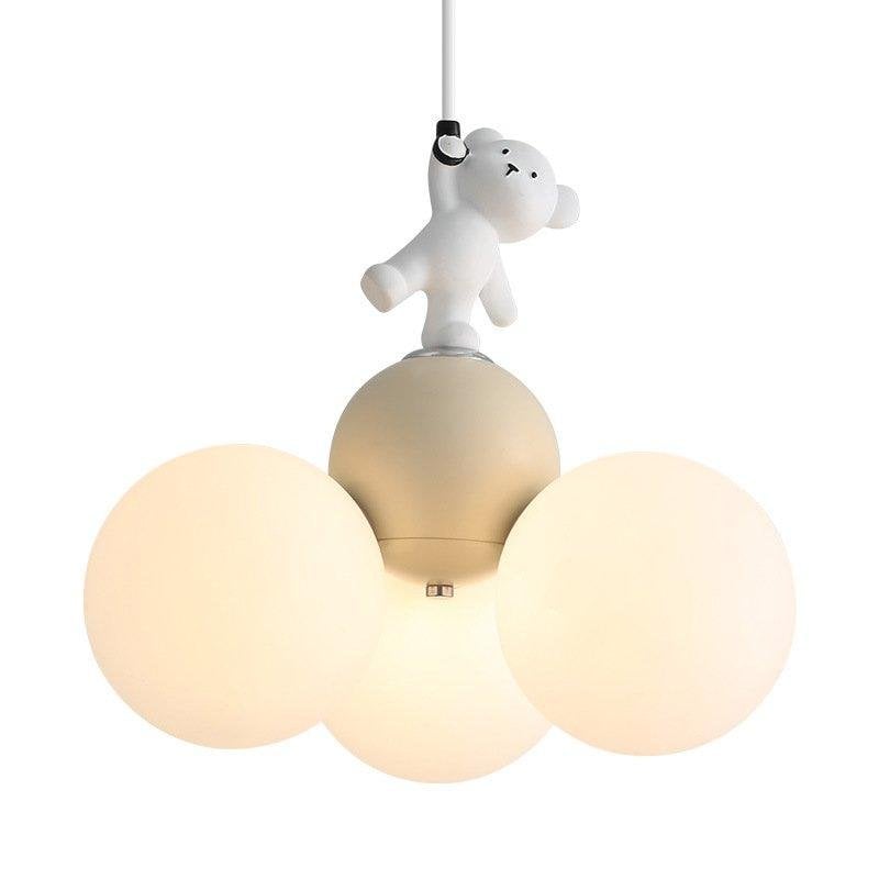 Lámpara colgante infantil Autrucker Oso Blanco regulable 160 cm