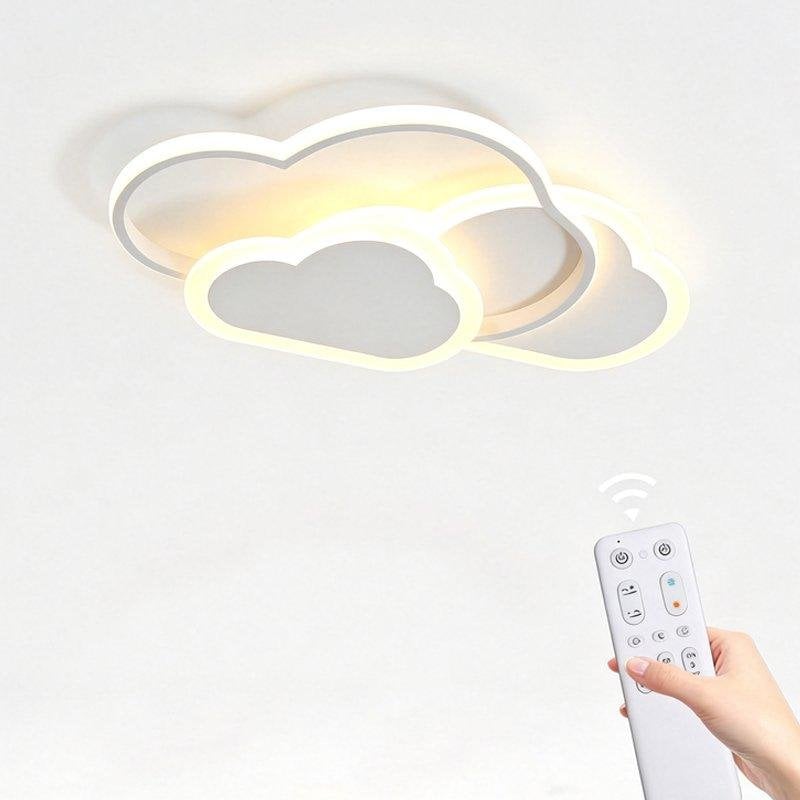 Plafón LED Autrucker Nube 42W Regulable con Mando 52cm Blanco