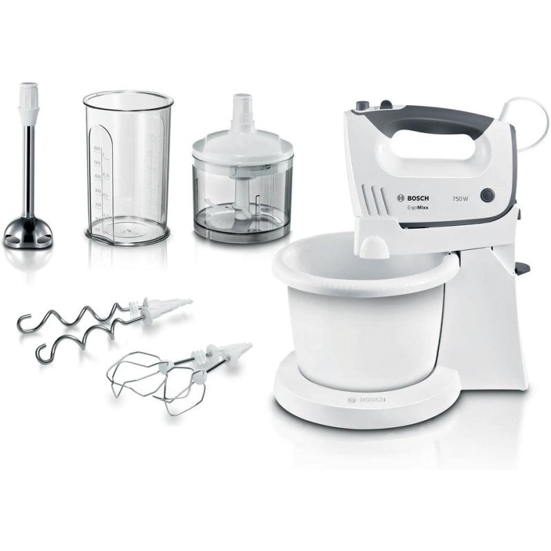 Frullatore a mano Bosch MFQ37490 750W 5 Velocità Turbo con Ciotola 3L