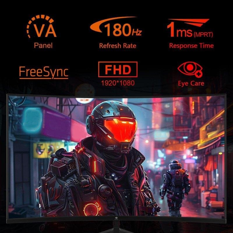 Monitor PC Z-Edge UG24 24" FullHD 180Hz VA Curvo FreeSync 1ms HDR10