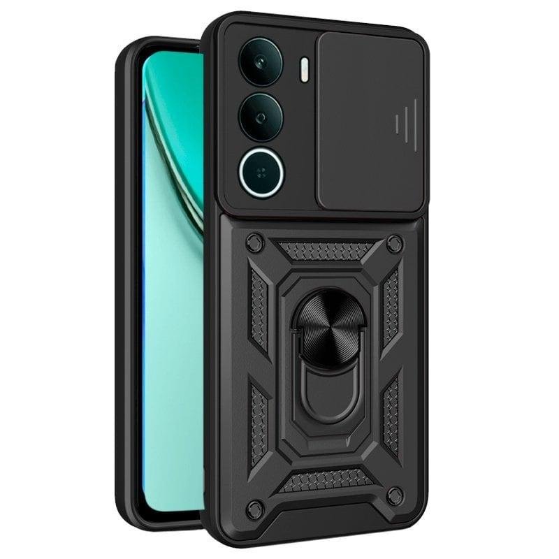 Funda para móvil Cool Hard Ring Plástico PC TPU Aluminio Negra para realme P3 Lite