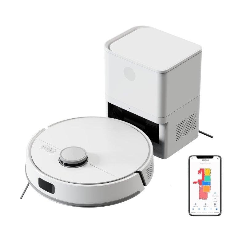 Robot aspirador y fregasuelos Liectroux M70 Pro con autovaciado Navegación LiDAR 6500Pa Control por voz