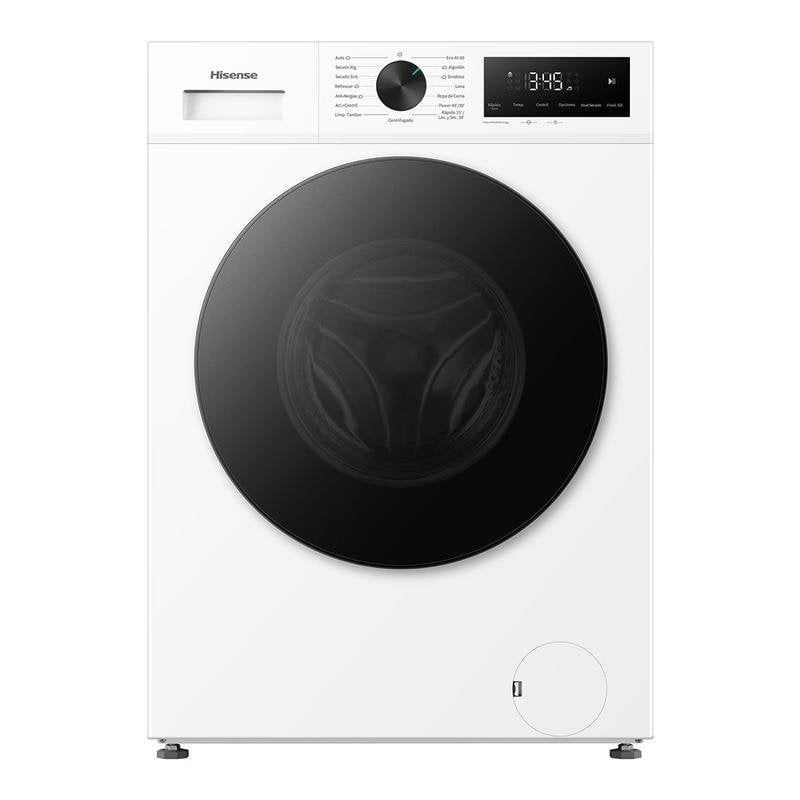 Lavasecadora Hisense 9 kg A WD1I9042BWF2 con tecnología Inverter y vapor