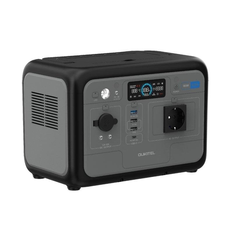 Estación de energía Oukitel P800e 512Wh 8 puertos AC, DC, USB Batería LiFePO4 Luz LED