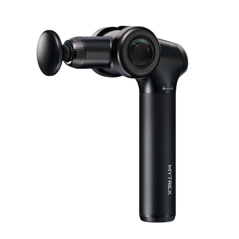 Pistola de masaje Mytrex Rebive Ex Fit negra brazo ajustable 5 niveles