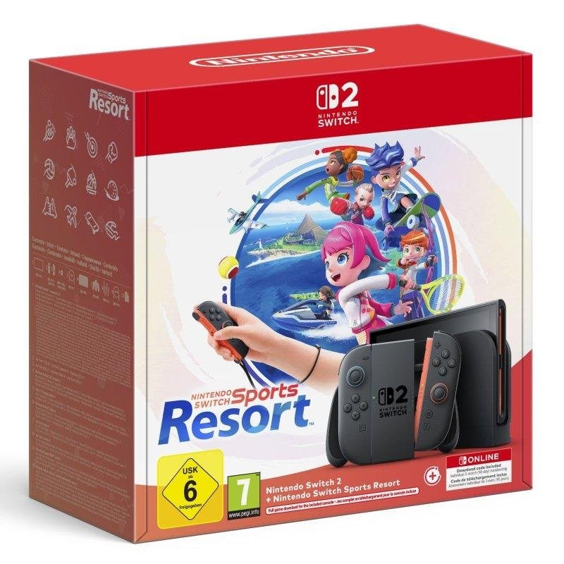 Nintendo Switch 2 7.9" FullHD 120Hz 256GB Azul/Rojo Pack Switch Sports Resort