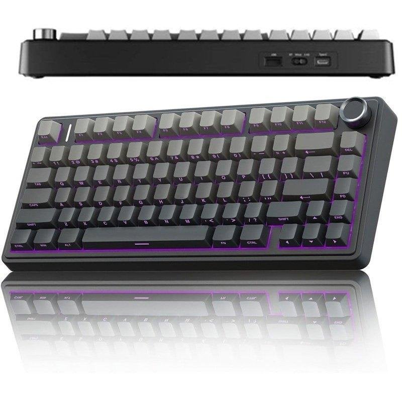 Tastatur Aula F75 Gaming kabellos Hot-Swap mit Drehregler und RGB