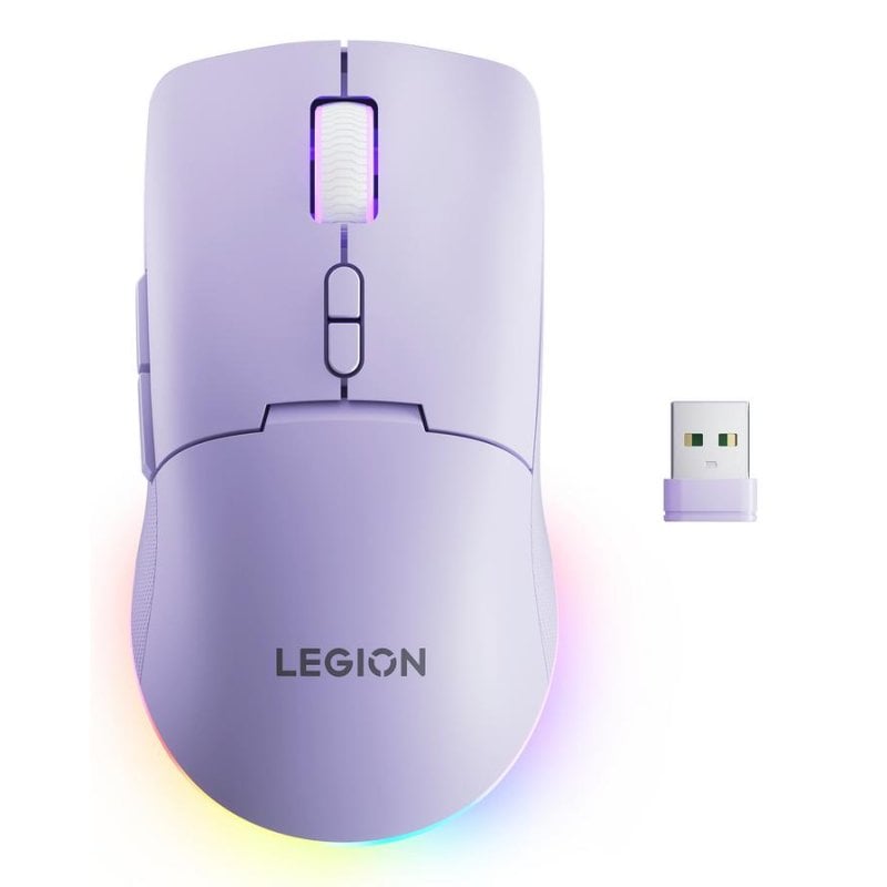 Ratón Lenovo Legion M220 Ambidextro RF Wireless Bluetooth 5000 DPI Púrpura