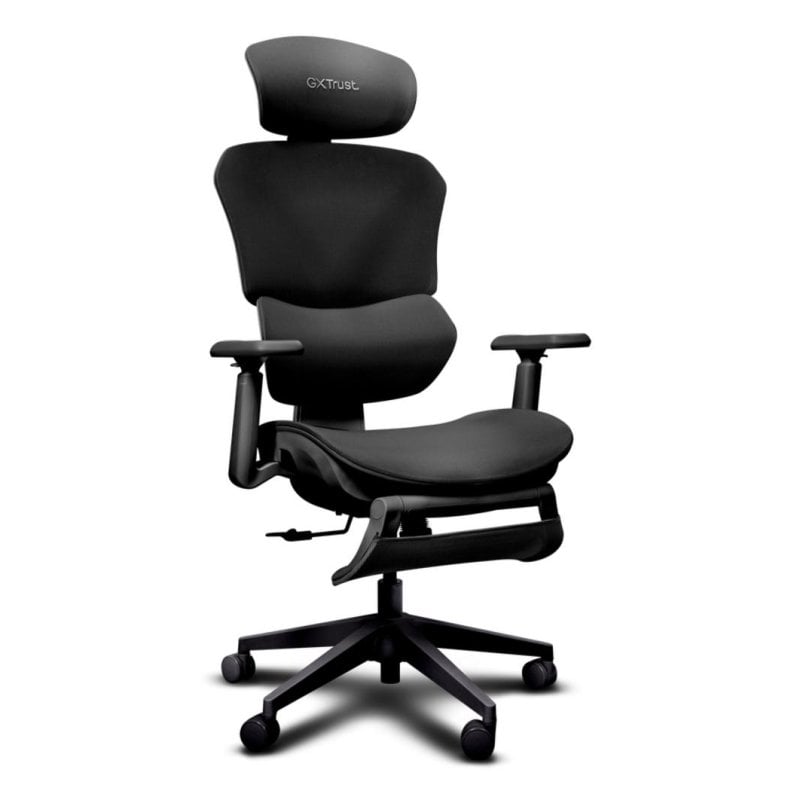 Silla Trust GXT 725 Rivara para videojuegos con respaldo de malla y asiento acolchado
