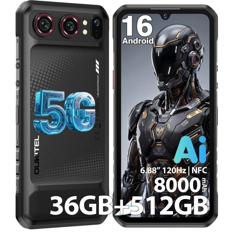 Oukitel WP68 Air 5G 12GB 512GB 6,88" Negro batería extraíble