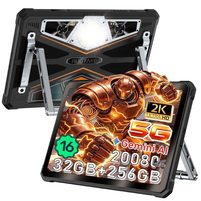 Tablet Rugtake T5 Pro WiFi + 5G 11" 32GB 256GB Naranja
