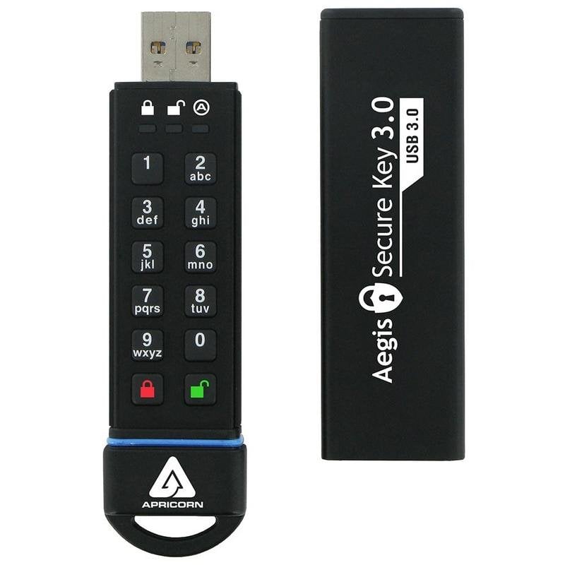 Unidad flash USB SanDisk Apricorn Aegis Secure Key 3.0 240 GB cifrada
