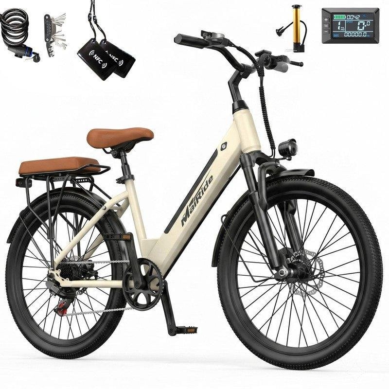 Bicicleta eléctrica Aairsk City Commuter 250 W 36 V 13 Ah 26" Shimano 7V