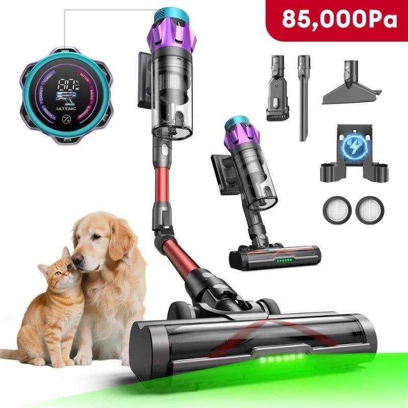 Aspiradora sin Cable Ultenic Up18 600W 85000Pa 80 min Antienredos Mascotas
