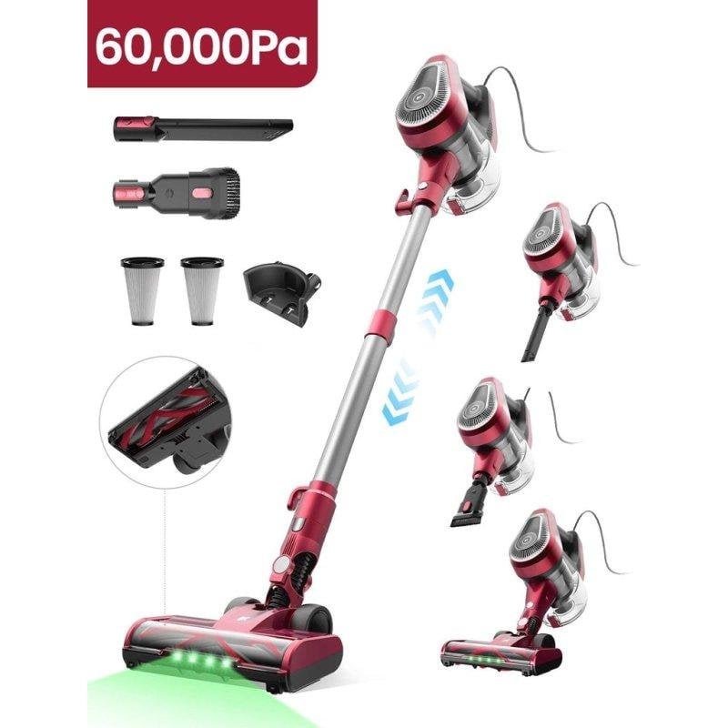 Aspirador con Cable Vactidy C8+ 600W 60000 Pa 1,5L Antienredos Alergias Verde