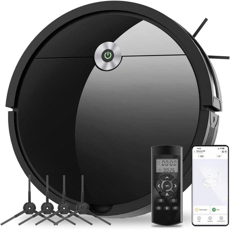 Robot Aspirador Vactidy W6 Control por Voz 2800 Pa 120 Min Autonomía
