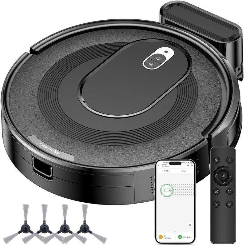 Robot Aspirador Vactidy W6+ 2800 Pa Depósito 720 ml 120 Min App Voz Control