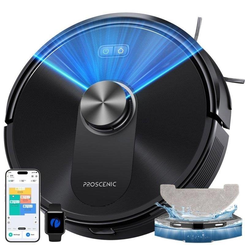 Robot Aspirador Proscenic Q010 con Autovaciado Navegación LiDAR 8000Pa Alexa