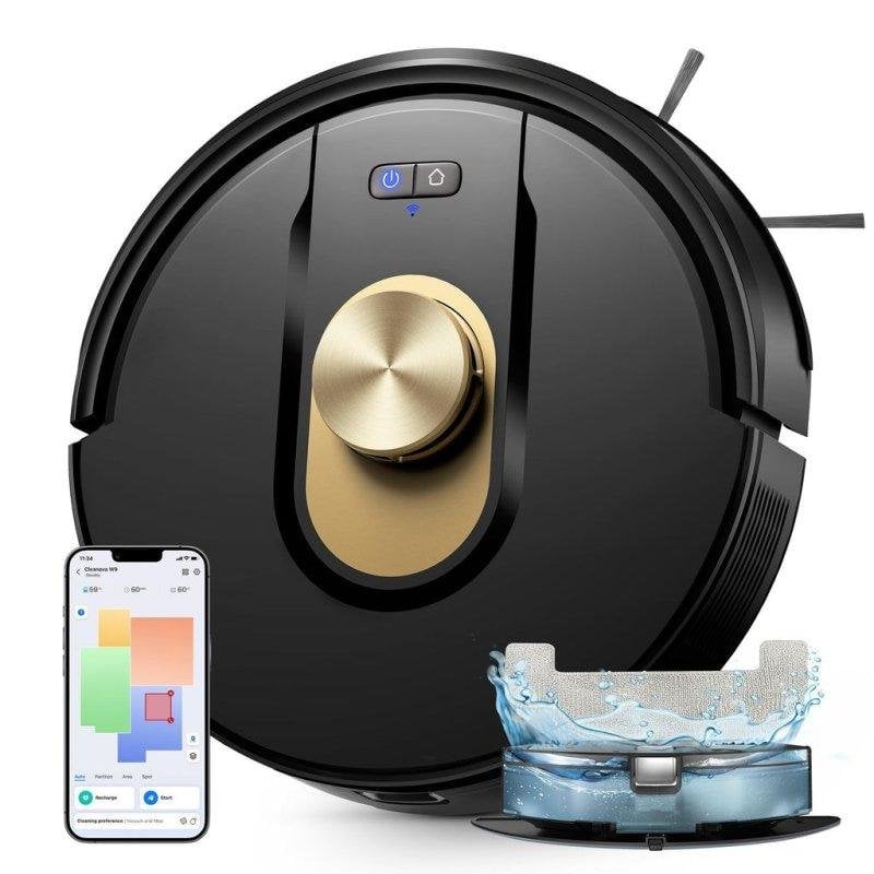 Robot Aspirador y Fregasuelos Vactidy W9 Navegación LiDAR 5000 Pa Control por App