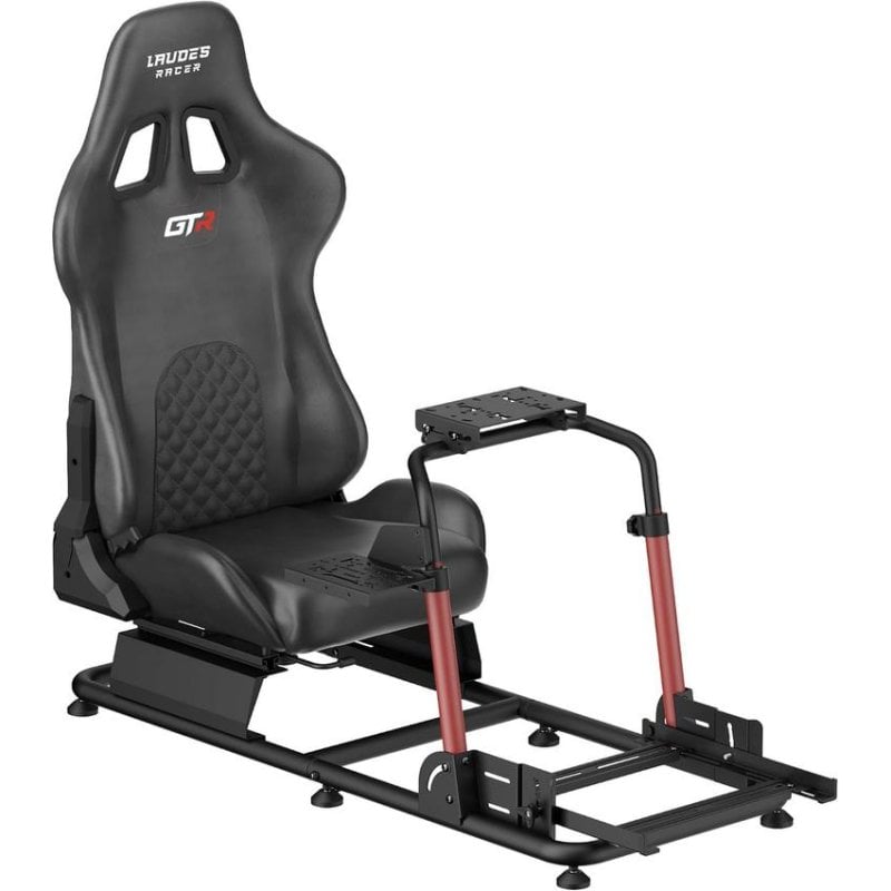 Cockpit Simracing Indeca Laudes Racer GTR con Asiento y Soportes Ajustables