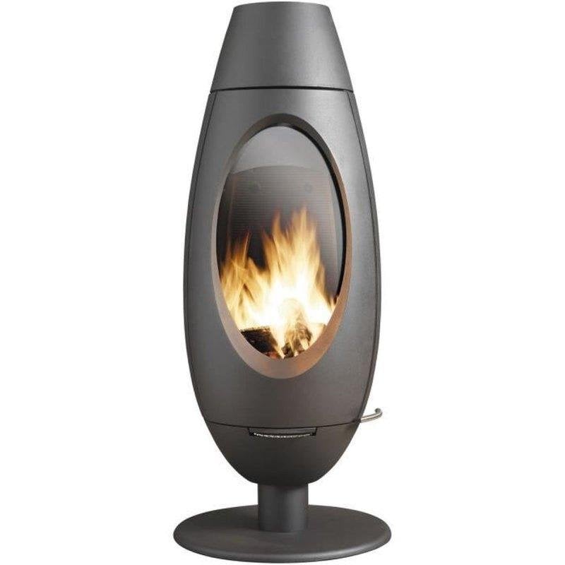 Invicta Poêle À Bois Ode 10 Kw Fonte Anthracite Double Combustion 180 Mm - Image 2