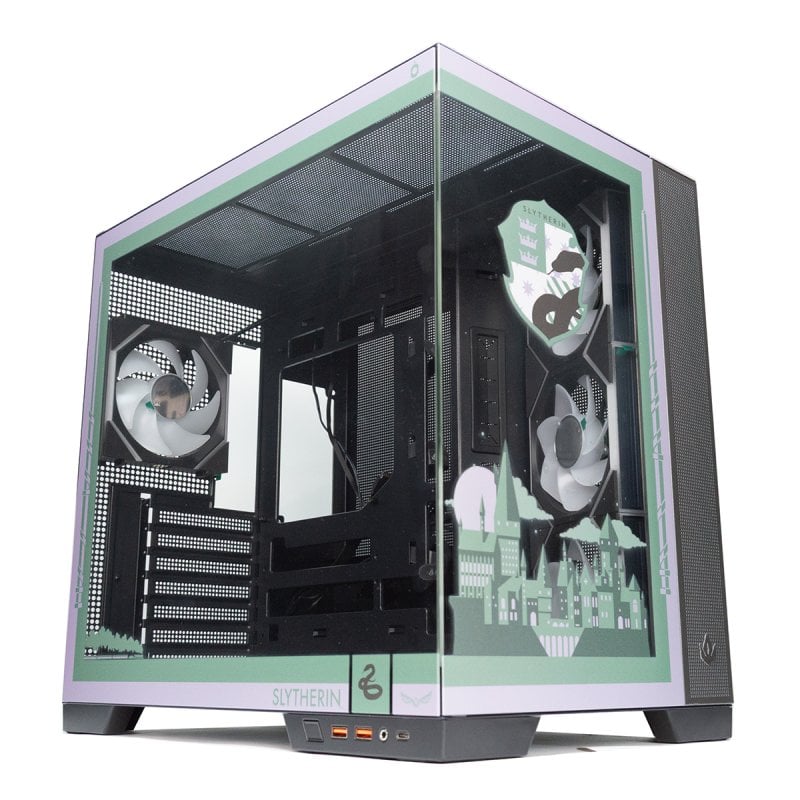 Torre PC Forgeon Tiberium EVO Torre ATX ARGB USB-C Cristal Templado Negra House Pride Slytherin