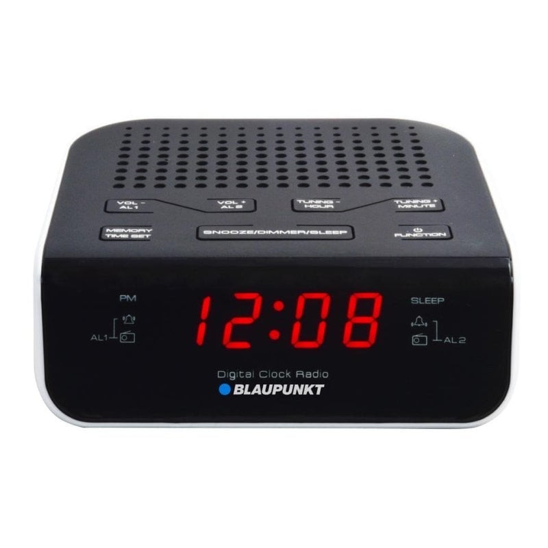 Radio despertador Blaupunkt CR5WH FM PLL doble alarma pantalla LED