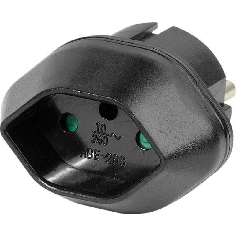 Vivanco Schwarz Adapter Vvtravadch-Sch Typ F Zu Typ J Kompakt